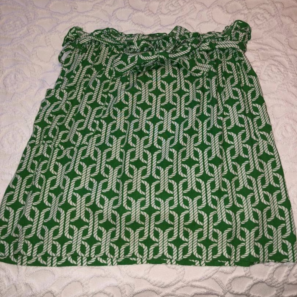 Green and White Escapada Skirt